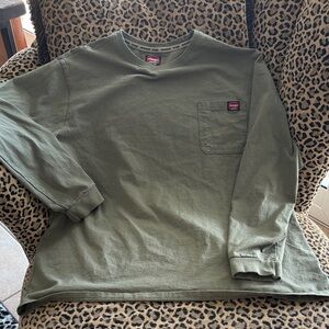 Wrangler Forest Green Long Sleeve Tee